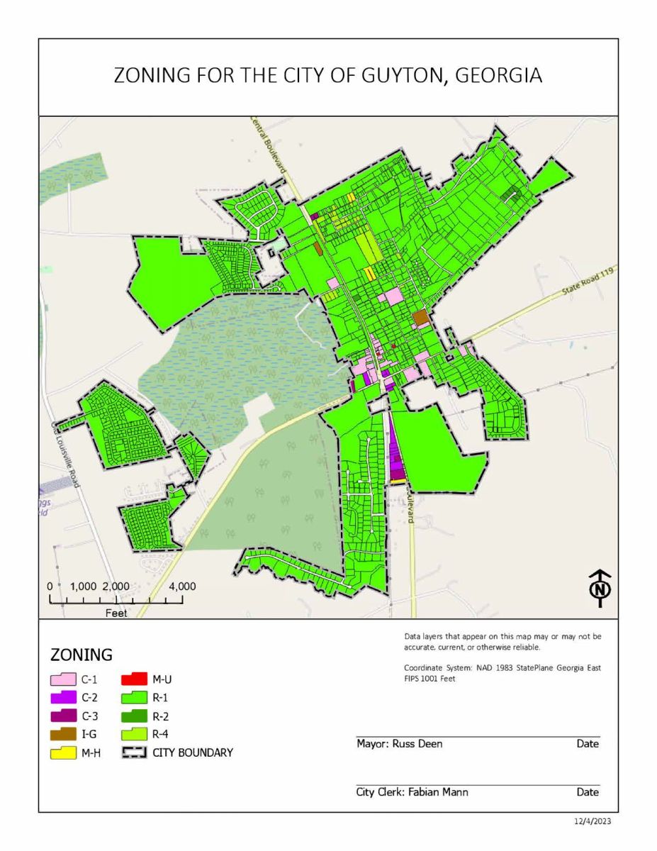 City of Guyton Zoning Map